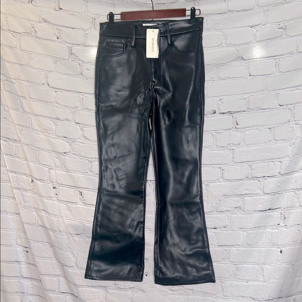 Good American Black Better Than Leather Crop Mini Boot Size 27